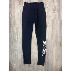 Gymshark Black Leggings Workout‎ Athleisure Logo Women's Size S
